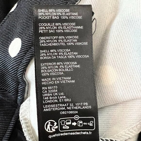 FREE PEOPLE WOMEN'S molly polka dot slim pants dark blue Size 4 NEW - Picture 8 of 9